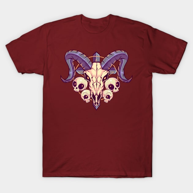 Baphomet Skull T-Shirt by DionArts